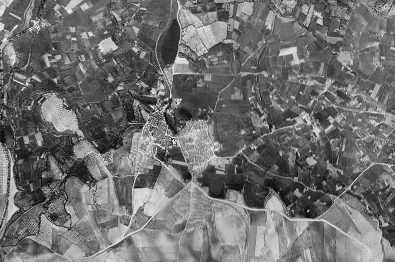 Ortofoto de 1956-1957 del núcleo de Villa de Otura