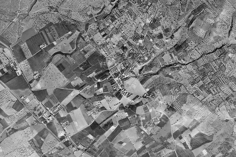 Ortofoto de 1956-1957 del núcleo de Peligros