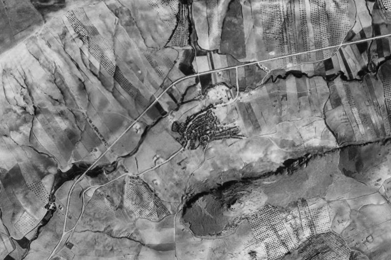 Ortofoto de 1956-1957 del núcleo de Píñar