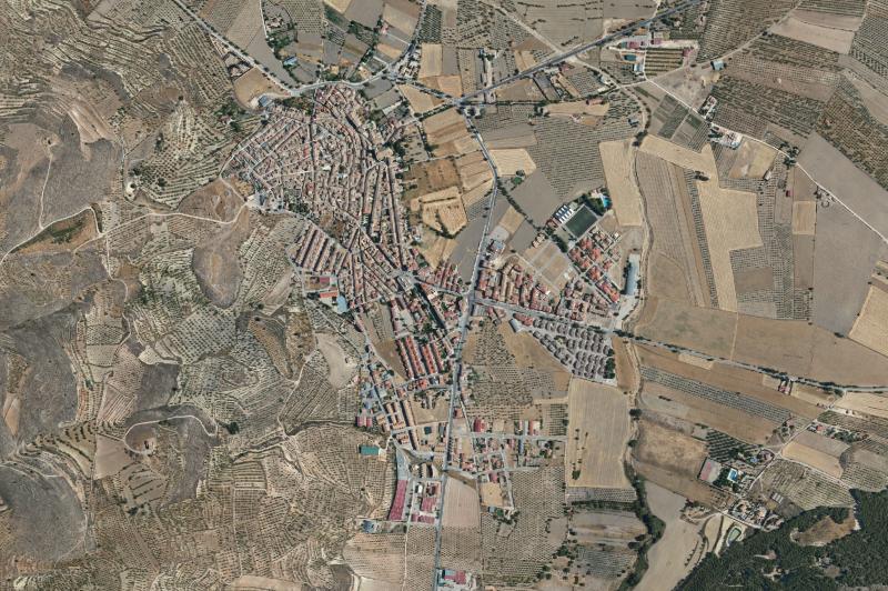 Ortofoto actual del núcleo de Puebla de Don Fadrique