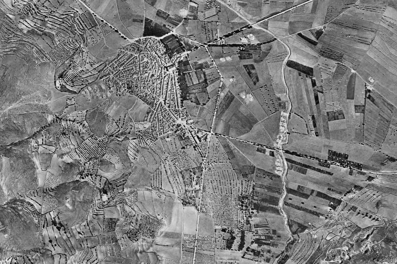 Ortofoto de 1956-1957 del núcleo de Puebla de Don Fadrique