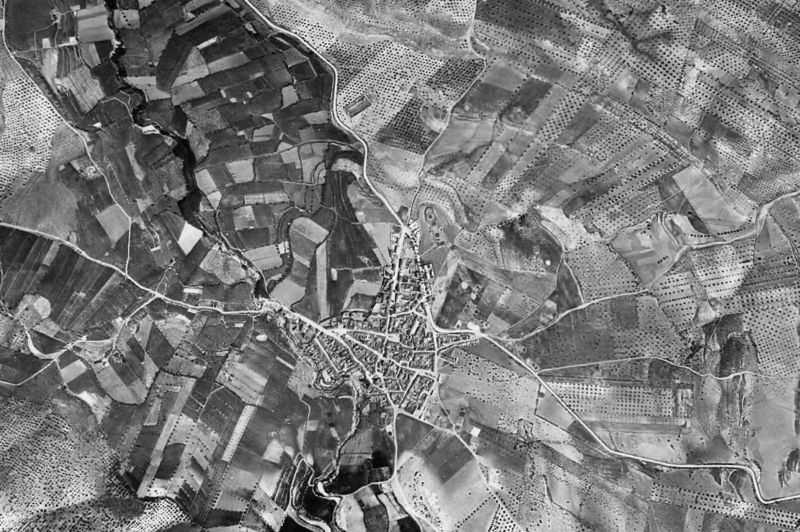 Ortofoto de 1956-1957 del núcleo de Salar