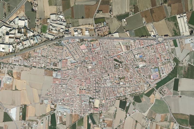 Ortofoto actual del núcleo de Santa Fe