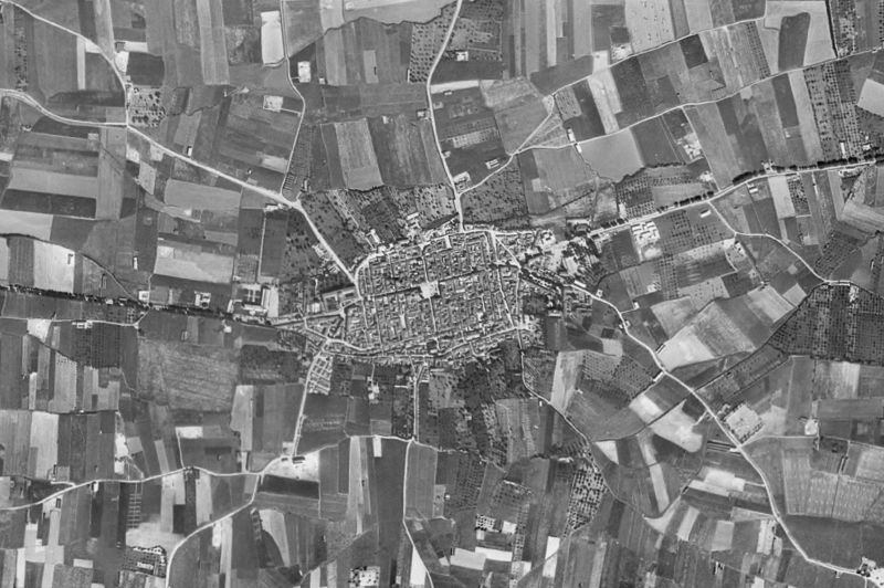 Ortofoto de 1956-1957 del núcleo de Santa Fe