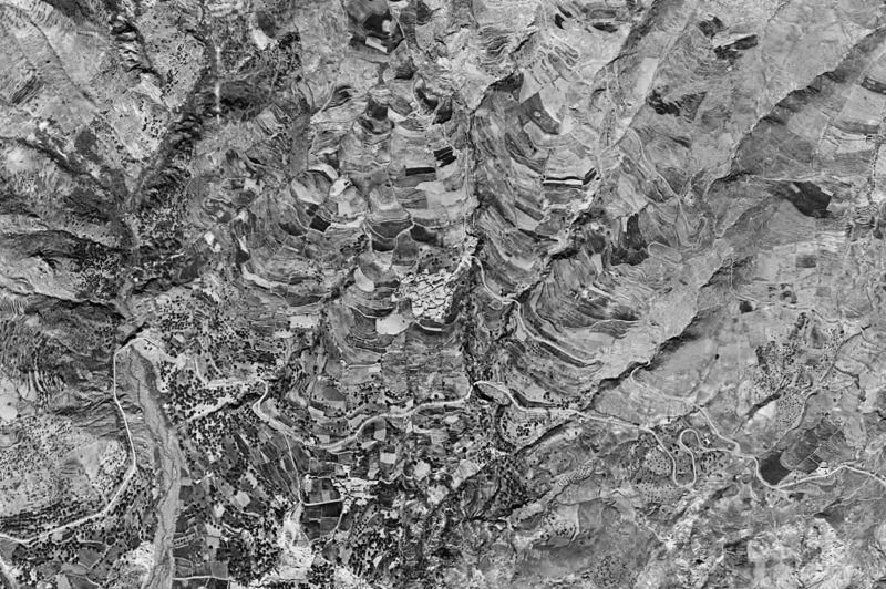 Ortofoto de 1956-1957 del núcleo de Soportújar