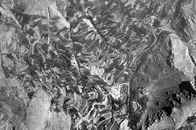Ortofoto de 1956-1957 del núcleo de Trevélez