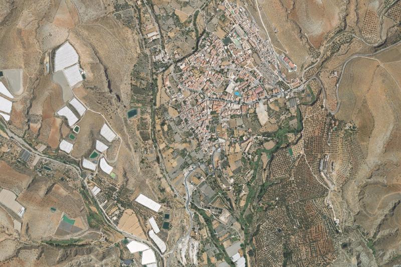 Ortofoto actual del núcleo de Ugíjar