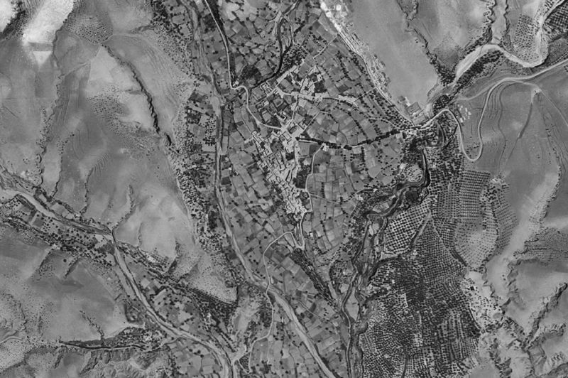 Ortofoto de 1956-1957 del núcleo de Ugíjar