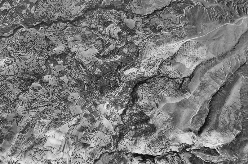 Ortofoto de 1956-1957 del núcleo de Víznar