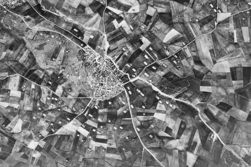 Ortofoto de 1956-1957 del núcleo de Zafarraya