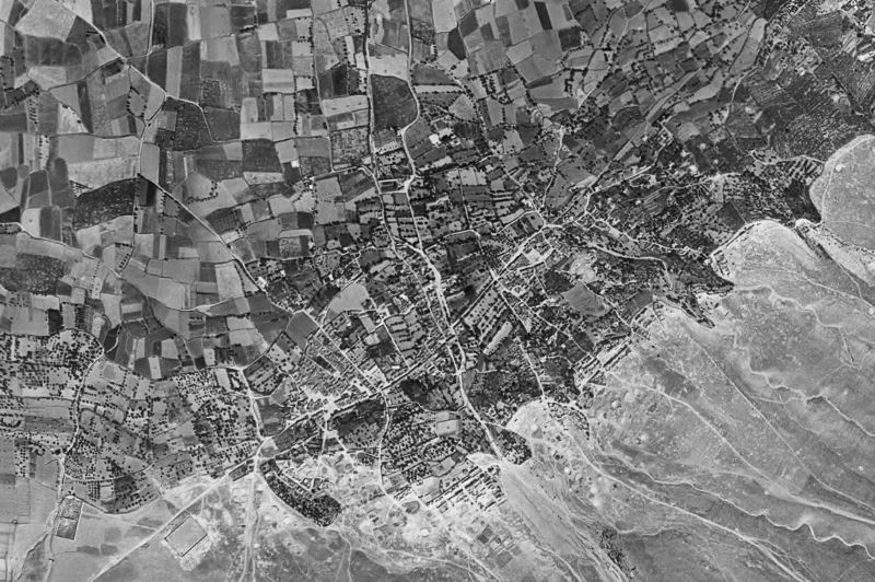 Ortofoto de 1956-1957 del núcleo de La Zubia