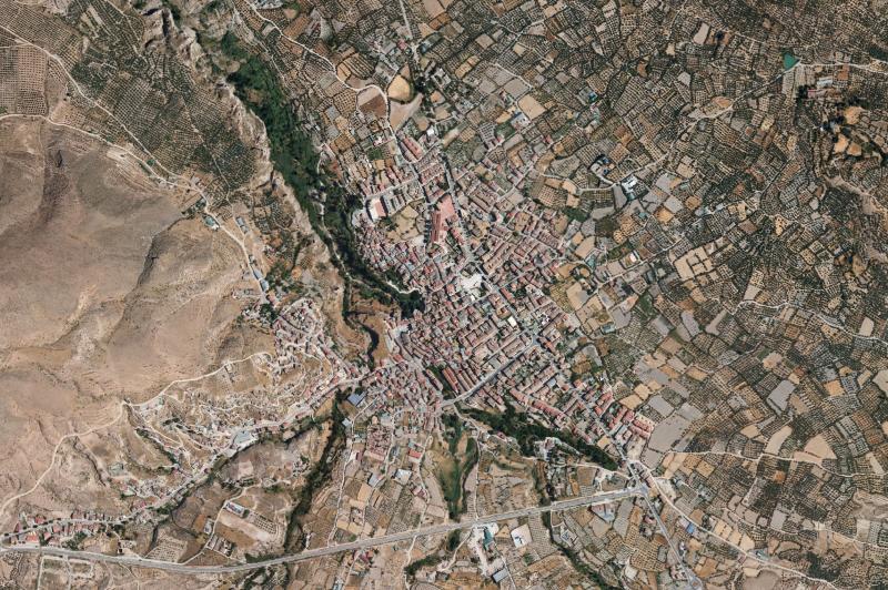 Ortofoto actual del núcleo de Zújar