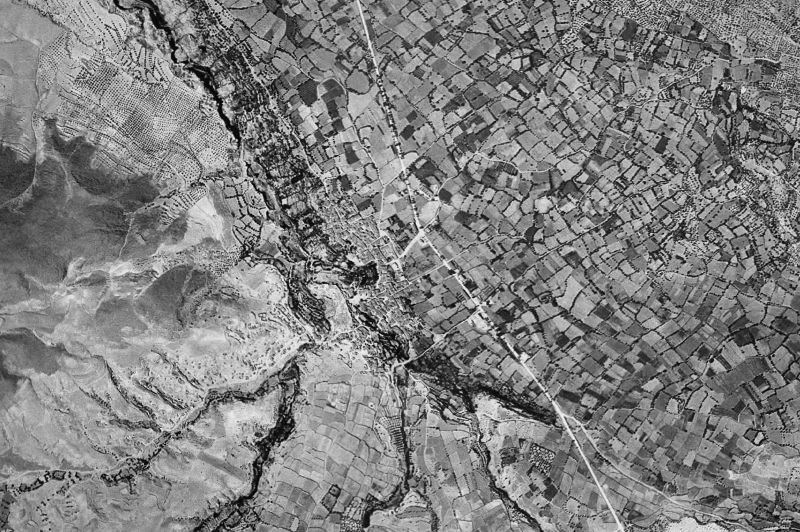 Ortofoto de 1956-1957 del núcleo de Zújar