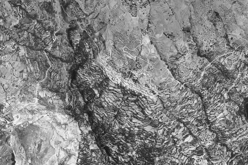 Ortofoto de 1956-1957 del núcleo de Nevada