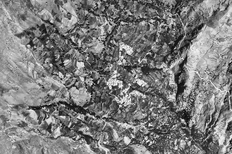 Ortofoto de 1956-1957 del núcleo de Alpujarra de la Sierra