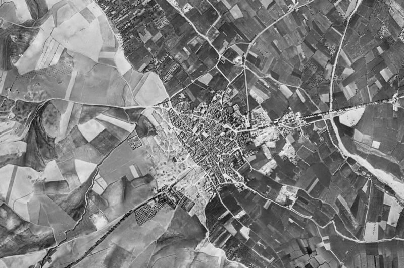 Ortofoto de 1956-1957 del núcleo de Las Gabias