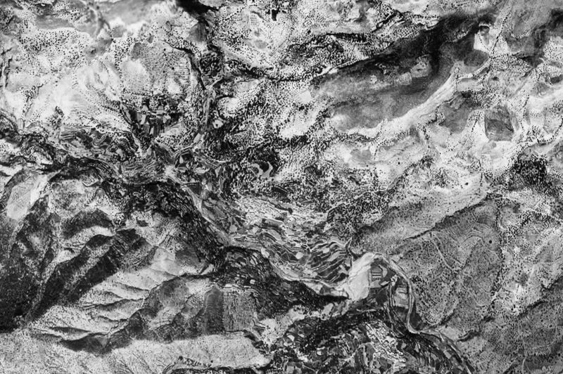 Ortofoto de 1956-1957 del núcleo de Los Guájares