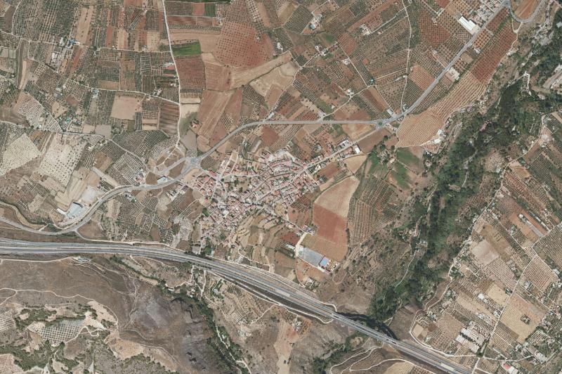 Ortofoto actual del núcleo de Villamena