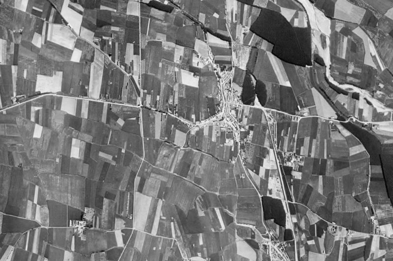 Ortofoto de 1956-1957 del núcleo de Vegas del Genil