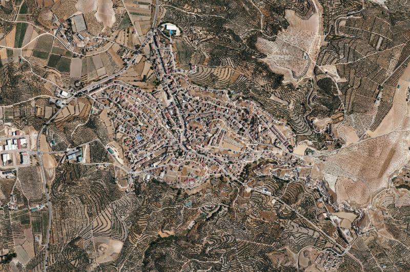 Ortofoto actual del núcleo de Cuevas del Campo