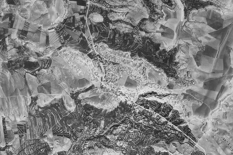 Ortofoto de 1956-1957 del núcleo de Cuevas del Campo