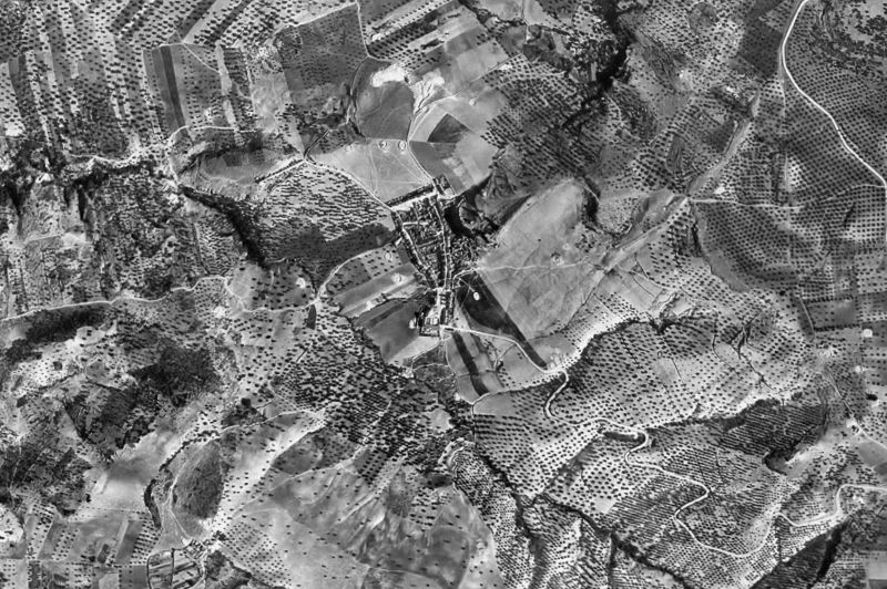 Ortofoto de 1956-1957 del núcleo de Zagra