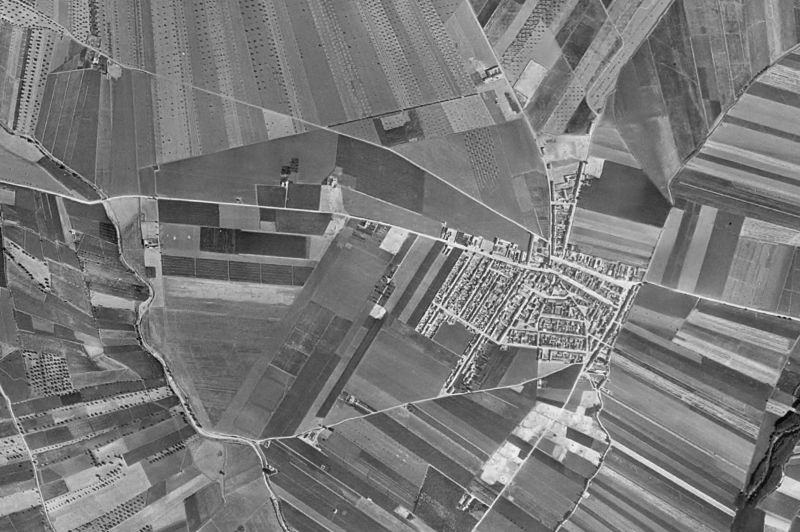 Ortofoto de 1956-1957 del núcleo de Valderrubio