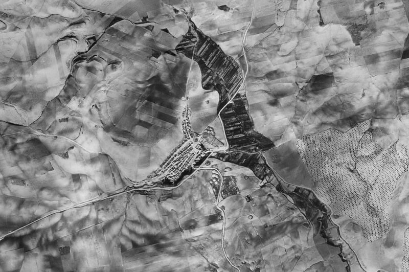 Ortofoto de 1956-1957 del núcleo de Domingo Pérez de Granada