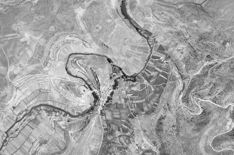 Ortofoto de 1956-1957 del núcleo de Abánades