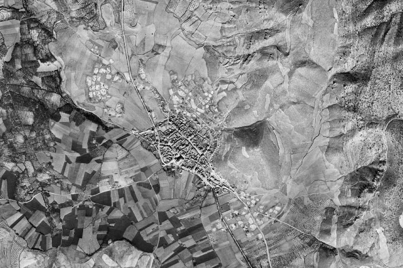 Ortofoto de 1956-1957 del núcleo de Albalate de Zorita