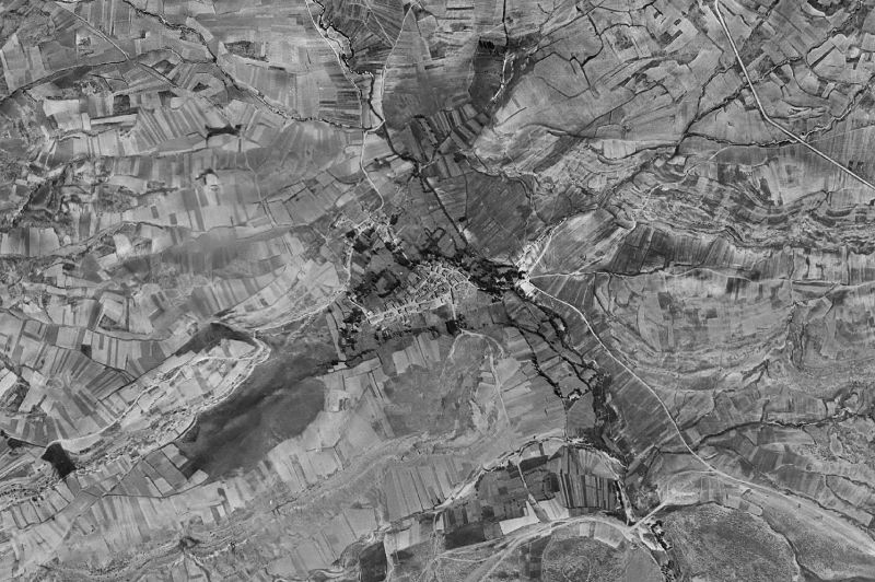 Ortofoto de 1956-1957 del núcleo de Albendiego
