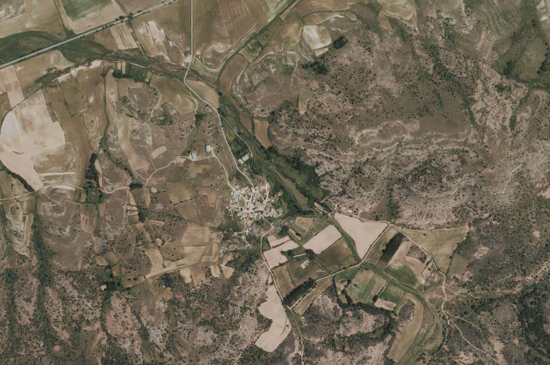 Ortofoto actual del núcleo de Alcolea de las Peñas