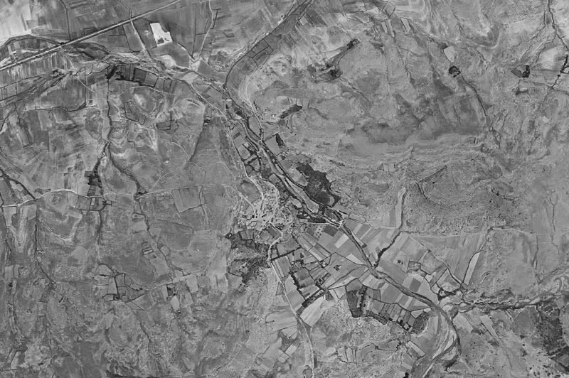 Ortofoto de 1956-1957 del núcleo de Alcolea de las Peñas
