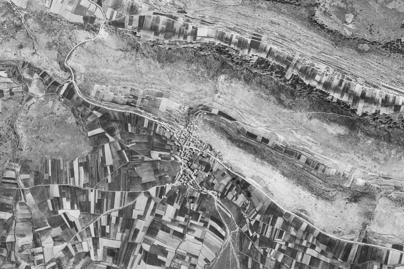 Ortofoto de 1956-1957 del núcleo de Alcoroches