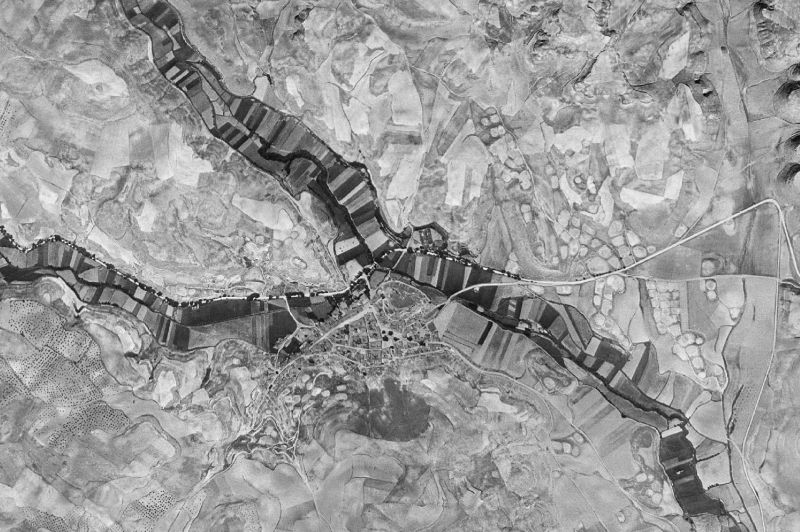 Ortofoto de 1956-1957 del núcleo de Almoguera