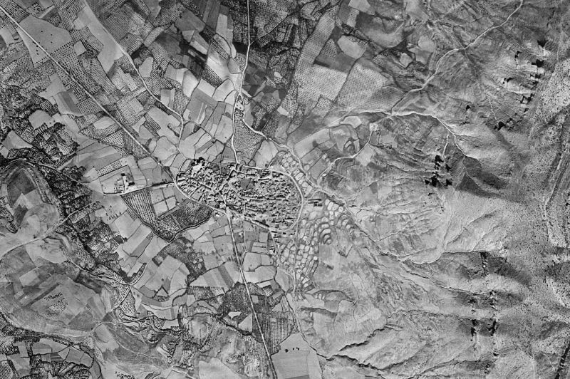Ortofoto de 1956-1957 del núcleo de Almonacid de Zorita