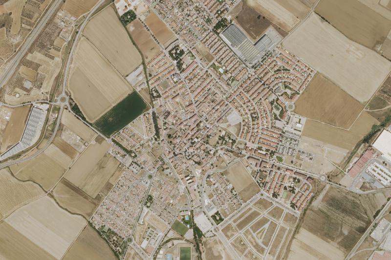 Ortofoto actual del núcleo de Alovera