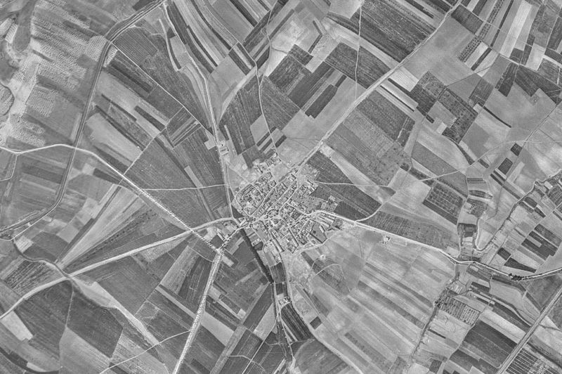 Ortofoto de 1956-1957 del núcleo de Alovera