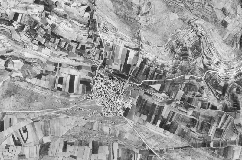 Ortofoto de 1956-1957 del núcleo de Alustante