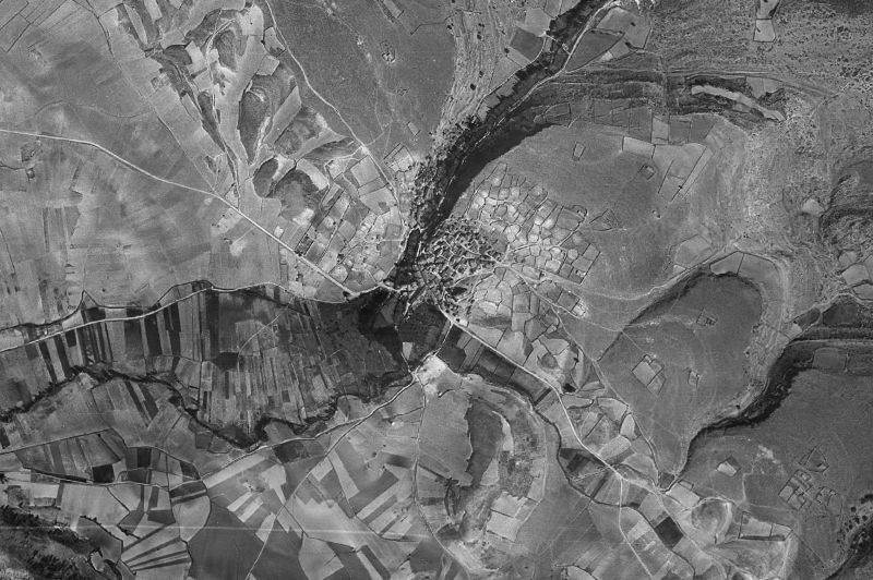 Ortofoto de 1956-1957 del núcleo de Anguita