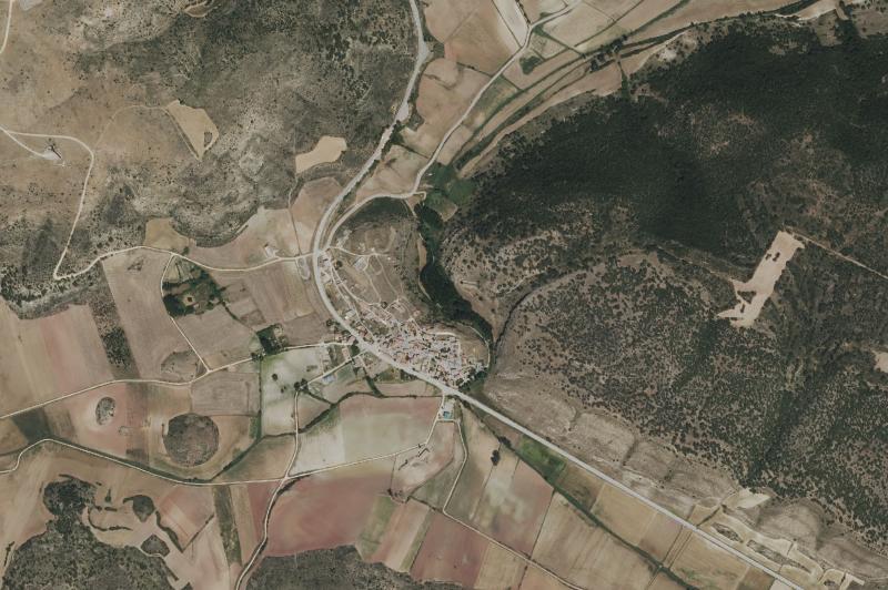 Ortofoto actual del núcleo de Anquela del Ducado