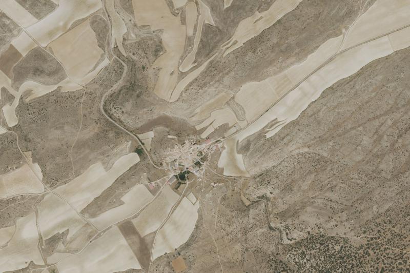 Ortofoto actual del núcleo de Anquela del Pedregal