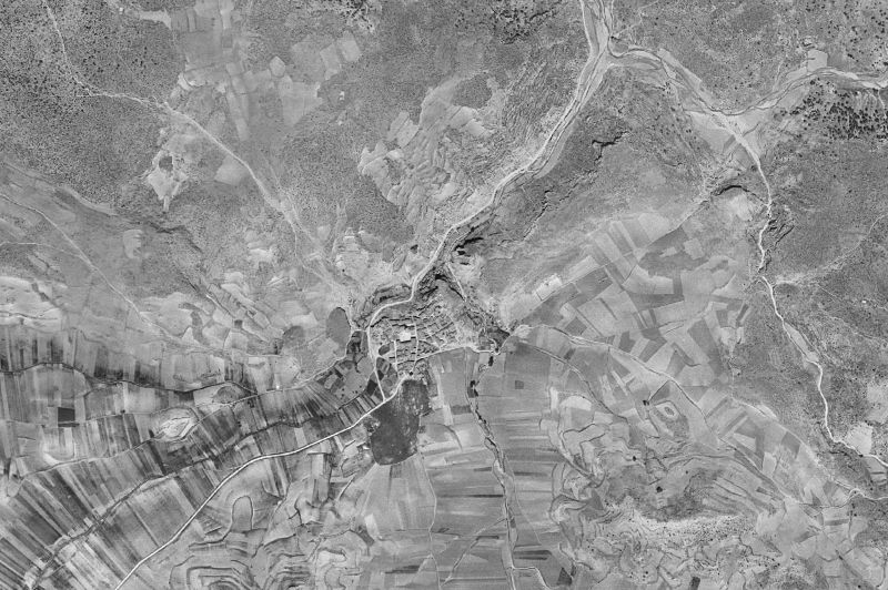 Ortofoto de 1956-1957 del núcleo de Arbeteta