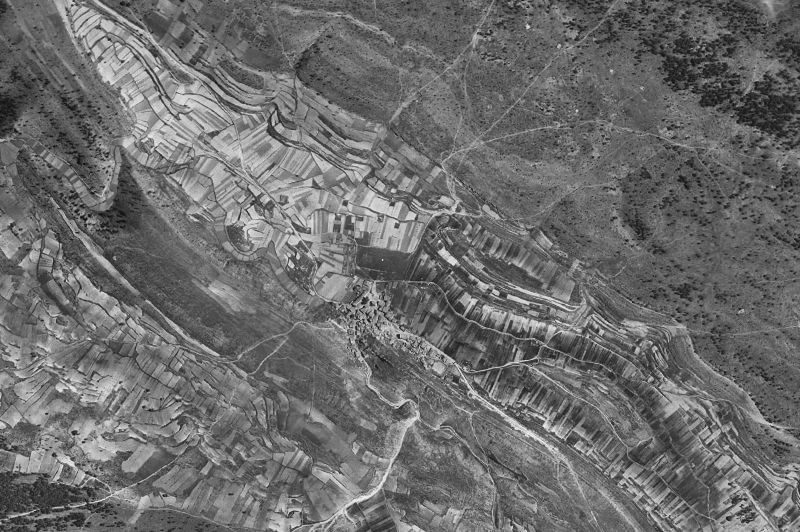 Ortofoto de 1956-1957 del núcleo de Armallones