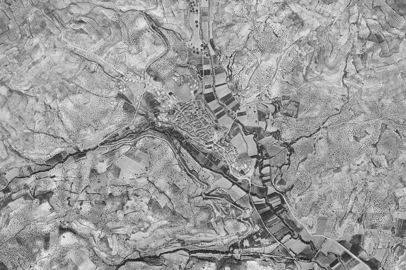 Ortofoto de 1956-1957 del núcleo de Auñón