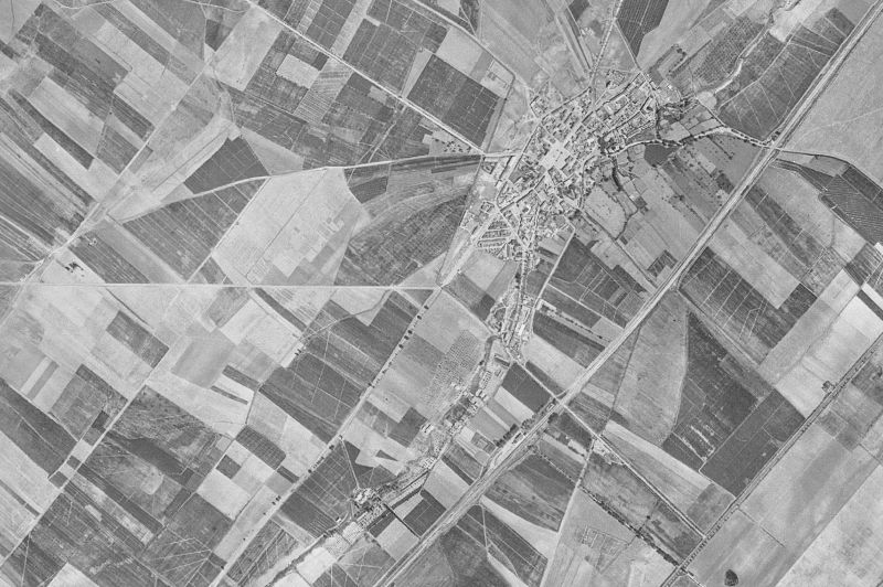 Ortofoto de 1956-1957 del núcleo de Azuqueca de Henares