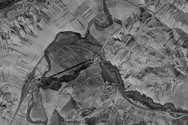 Ortofoto de 1956-1957 del núcleo de Baides