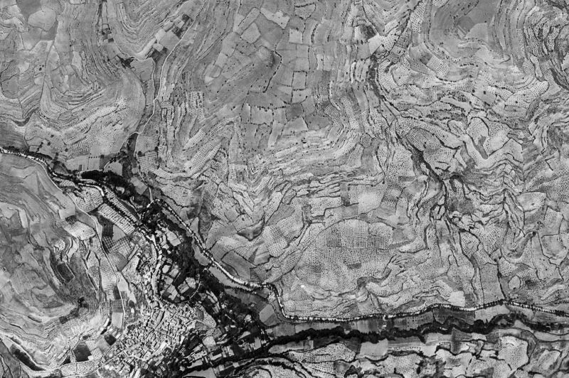 Ortofoto de 1956-1957 del núcleo de Budia