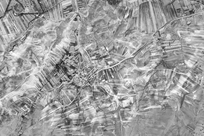 Ortofoto de 1956-1957 del núcleo de Bujalaro