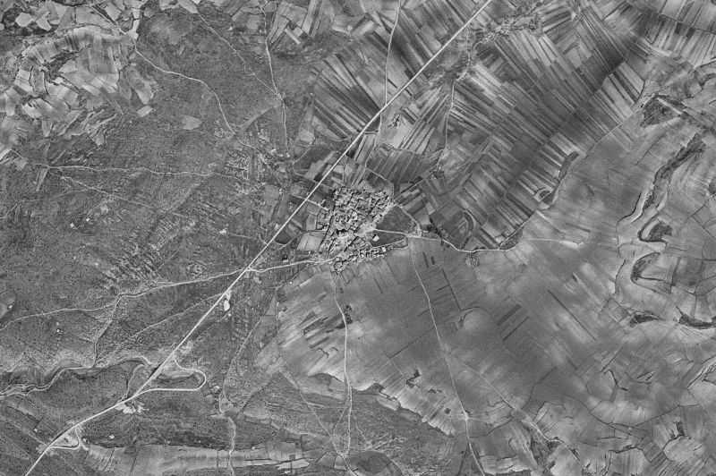 Ortofoto de 1956-1957 del núcleo de Canredondo